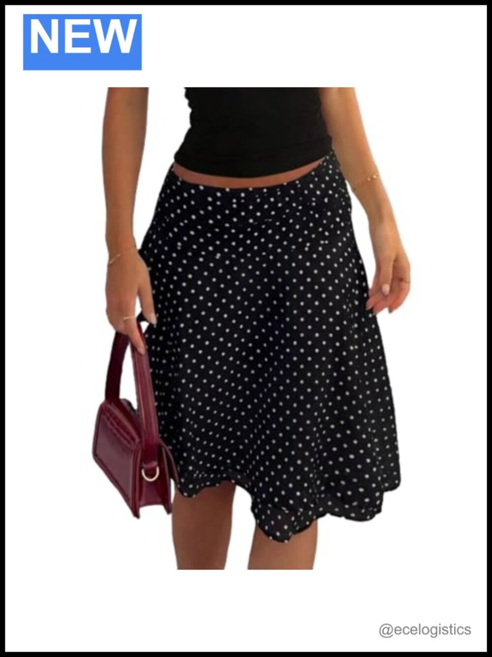 Y2K Polka Dot Asymmetrical Hem Mesh Midi Skirt with Ruched Waist